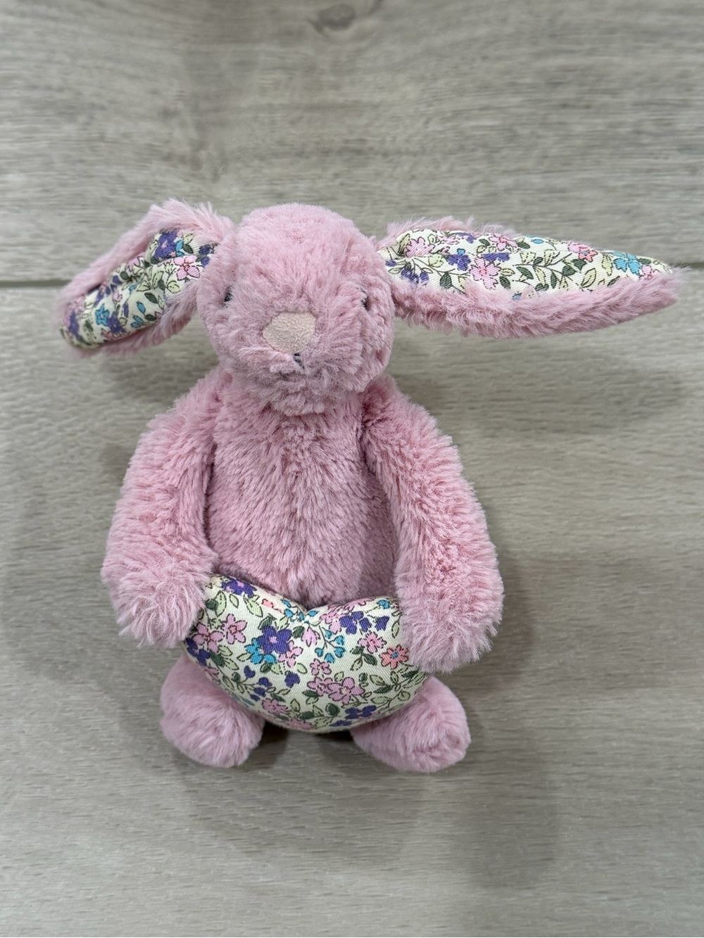 Jellycat Blossom Pink Tulip Heart Bunny Plush Small 6"